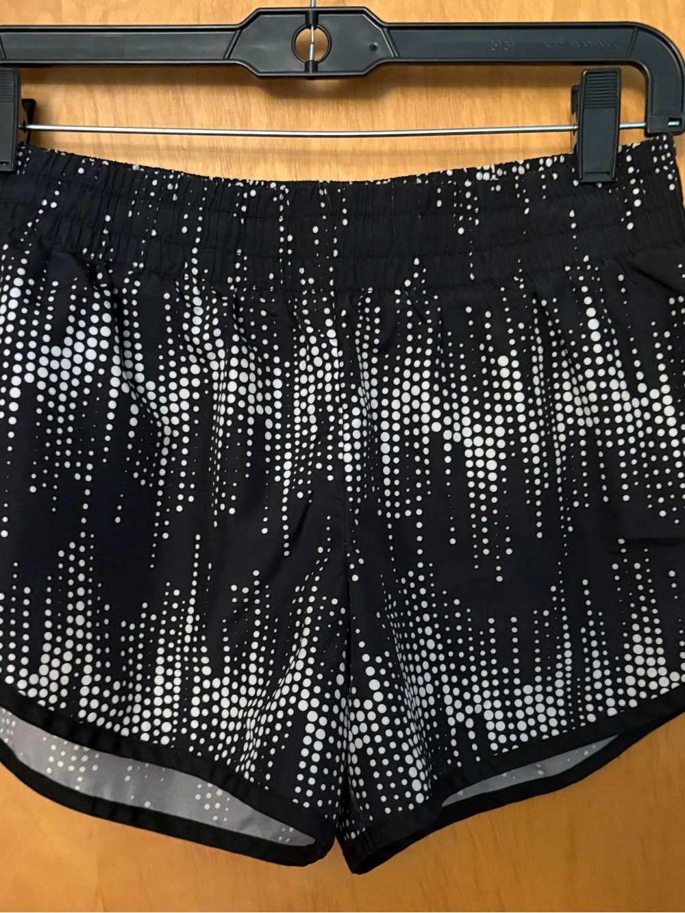 Danskin Now Black and White Dot Pattern Athletic Shorts